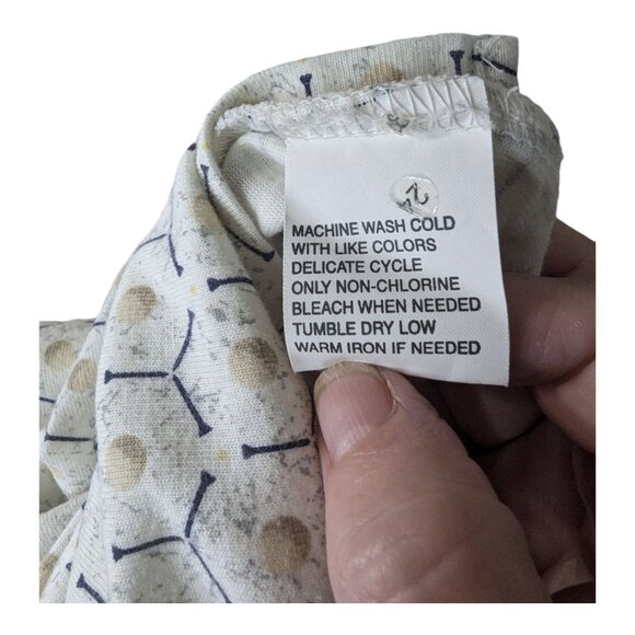 Grand Slam Mens XL Performance Golf Polo Shirt Golf Ball Print Blue Beige - Picture 9 of 11